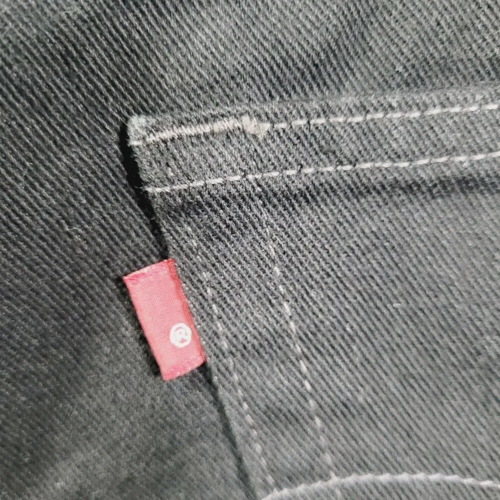 Vintage Y2K Levi's 550 Jeans Mens 34x30 Black Relaxed Tapered Denim Cotton
